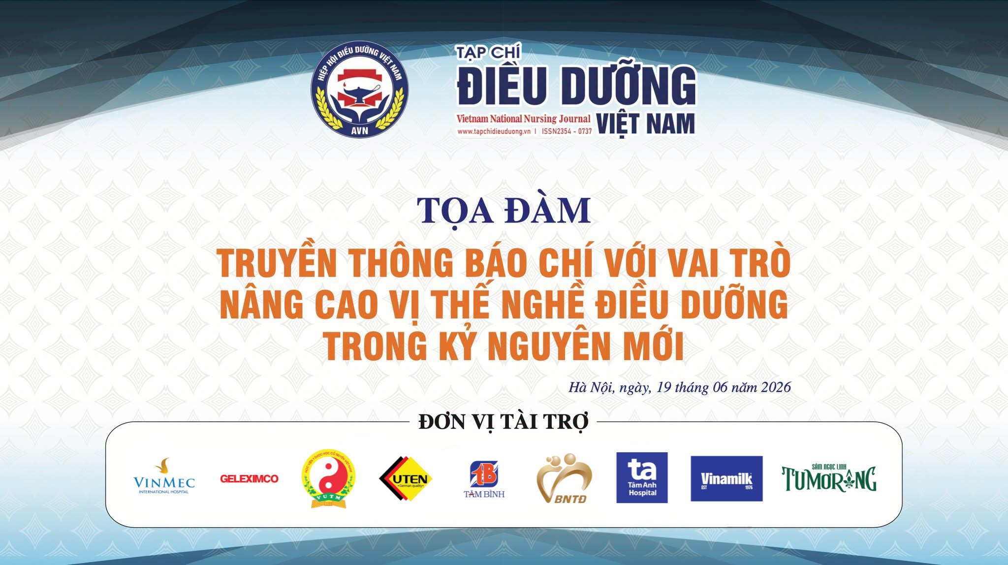 Tọa đàm “Truyền thông báo chí với vai trò nâng cao vị thế nghề Điều dưỡng trong kỷ nguyên mới” sẽ diễn ra tại Hà Nội